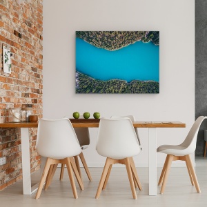 Tablou Canvas - Albastru Intens, Drona, Aerial, Phantom, Peisaj, Mare, 50 x 70 cm - Img 4