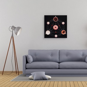 Tablou canvas - Alchimia Dulce A Gatitului, Natura Moarta, Cana, Ceasca, Bucatarie, Alchimie, 90 x 90 cm - Img 2