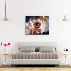 Tablou canvas - Alinare De Primavara, Pisica, Pet, Animal, Umor, 60 x 75 cm - Img 3