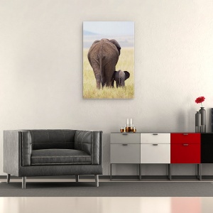 Tablou canvas - Am Plecat, Salbatic, Salbatic, Natura, Animale, Elefant, 40 x 60 cm - Img 2