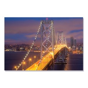 Tablou Canvas - America, New York, Lumini, Noapte, Pod, 80 x 120 cm