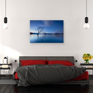 Tablou canvas - Amurg In Wanaka, Copac, Wanaka, Lac, Noua Zeelanda, Copac Singuratic, 60 x 90 cm - Img 3