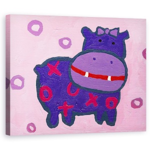 Tablou canvas - Animale, Animale, Separate, Hippopotam, 60 x 75 cm