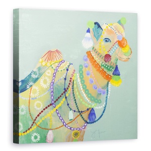 Tablou canvas - Animale, Diverse, Camile Colorate, Pictura, 90 x 90 cm