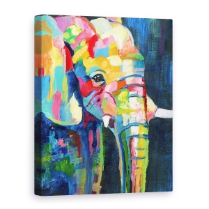 Tablou canvas elefant colorat 60x80 cm