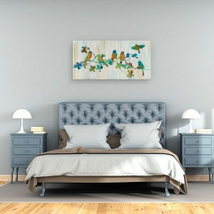 Tablou canvas - Animale, Pasari, Colorate, Pictura, 50 x 100 cm - Img 3