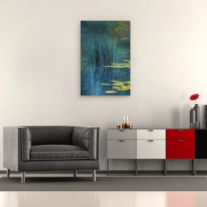 Tablou canvas - Apa, Crin, Lac, Planta, Stuf, Nufar, 60 x 90 cm - Img 2