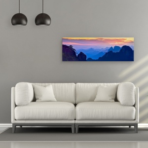 Tablou Canvas - Apus De Soare In Sanqing Mountain, China, Asia, 30 x 90 cm - Img 2