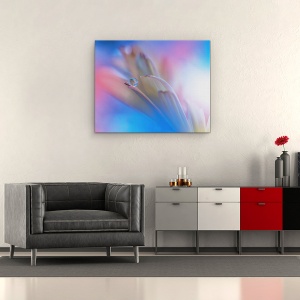 Tablou canvas - Atinge-Ma Incet, Picatura, Apa, Floare, 60 x 75 cm - Img 2
