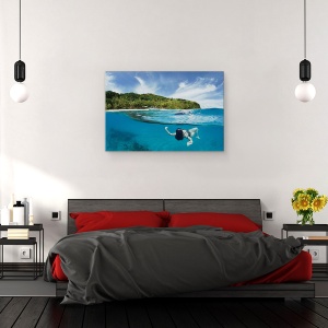 Tablou canvas - Atingerea Paradisului, Fiji, Inot, Sub Apa, 40 x 60 cm - Img 3