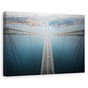 Tablou canvas - Autostrazi Eterne, Pod, Peisaj Urban, Masina, Masini, Taxi, 60 x 90 cm