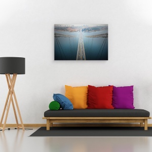 Tablou canvas - Autostrazi Eterne, Pod, Peisaj Urban, Masina, Masini, Taxi, 60 x 90 cm - Img 2