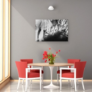 Tablou canvas - Balerina, Balet, Alb-Negru, Dansatoare, 40 x 60 cm - Img 4