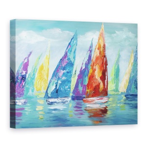 Tablou canvas - Barci Cu Panze, Moderne, Colorate, Pictura, 60 x 80 cm