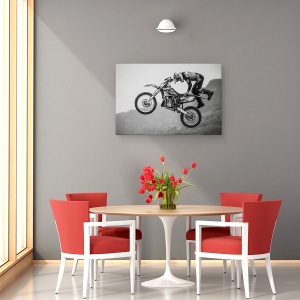 Tablou canvas - Batalia Transcendentei, Actiune, Pozeaza, Truc, Bicicleta, 40 x 60 cm - Img 4