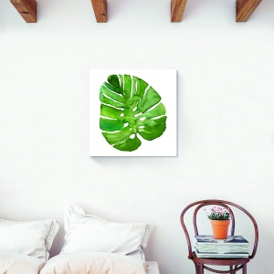 Tablou decorativ canvas botanica cu frunză verde