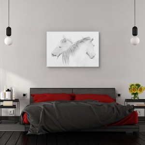 Tablou canvas - Cai, Animal, Cal, Dragoste, Prietenie, 40 x 60 cm - Img 3