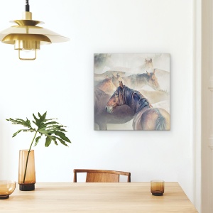 Tablou Canvas - Cai Obositi, Animale, Moale, Praf, 90 x 90 cm - Img 4