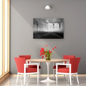 Tablou canvas - Calatorie Spre Casa, Stare De Spirit, Straniu, Silueta, Strada, Drum, 40 x 60 cm - Img 2
