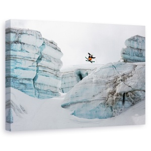 Tablou canvas - Candide Thovex Din Senin In Nicaieri, Actiune, Alpii, Chamonix, Extrem, 60 x 90 cm