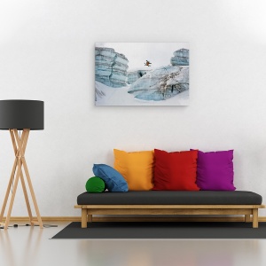 Tablou canvas - Candide Thovex Din Senin In Nicaieri, Actiune, Alpii, Chamonix, Extrem, 60 x 90 cm - Img 2