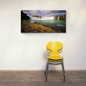 Tablou Canvas - Cascada, Godafoss, Islanda, Peisaj, Natura, 50 x 100 cm - Img 2
