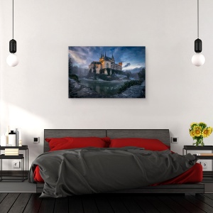 Tablou canvas - Castelul Bojnice, Arhitectura, Pasari, Vechi, 40 x 60 cm - Img 3