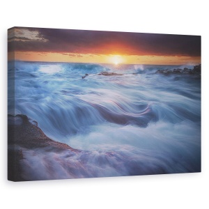 Tablou canvas - Catifea Albastra, Mare, Apa, Apus De Soare, 80 x 120 cm