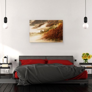 Tablou canvas - Ceata De Noiembrie, Peisaj, Toamna, Atmosfera, 40 x 60 cm - Img 3
