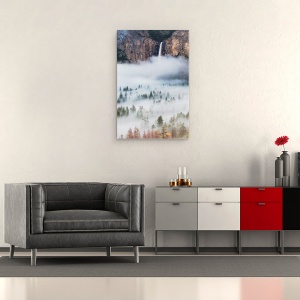 Tablou canvas - Ceata De Toamna, Cascada, Yosemite, Stare De Spirit, Peisaj, 60 x 90 cm - Img 2