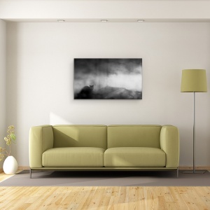 Tablou canvas - Ceata, Pisica, Ceata, Ceata, Incetosat, Misterios, 50 x 80 cm - Img 2
