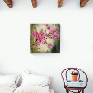 Tablou Canvas - Cireasa, Primavara, Vintage, 60 x 60 cm - Img 2