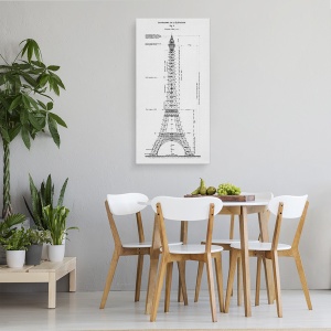 Tablou canvas - Cladire, Turnul Eiffel, Planul, 50 x 100 cm - Img 4