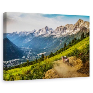 Tablou canvas - Coborand, Actiune, Bicicleta, Bmx, Chamonix, Ciclism, 60 x 90 cm