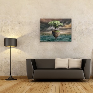 Tablou canvas - Copac, Insula, Copac, Copac Singuratic, Apa, 60 x 80 cm - Img 2