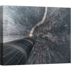 Tablou canvas - Cu Capul in Oras, Shanghai, Aerial, China, Asiatic, Perspectiva, Turn, 75 x 100 cm