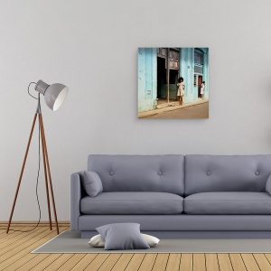 Tablou canvas - Cuba, Havana, Turcoaz, Coafura, Par, 60 x 60 cm - Img 2