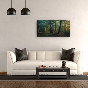 Tablou canvas - Culori De Octombrie, Panorama, Copaci, Padure, 50 x 100 cm - Img 2