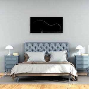 Tablou canvas - Curbe, Chitara, Minimalism, Curba, Siruri De Caractere, 50 x 100 cm - Img 3