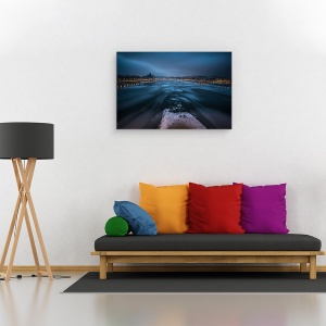 Tablou canvas - Dimineata De Iarna In Budapesta, Iarna, Budapesta, Gheata, Rau, Dunare, 80 x 120 cm - Img 2