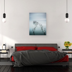 Tablou canvas - Distrugere, Peisaj, Pier, Apa, Peisaj Marin, Carrasqueira, 75 x 100 cm - Img 3