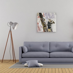 Tablou canvas - Diverse, Muzica, Instrumente muzicale, Saxofon, Culoare, 90 x 90 cm - Img 2