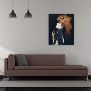 Tablou canvas - Doamna Autoritara, Moda, Portret, Model, Femeie, Fata, 60 x 75 cm - Img 2
