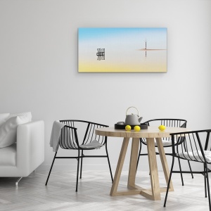 Tablou Canvas - Doua Scaune si Un Copac, Peisaj, Turcia, Cappadocia, Lac, 50 x 100 cm - Img 4