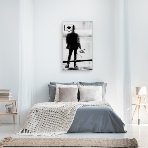 Tablou canvas - Dragoste, Inima, Dragoste, Romantism, Trandafir, 50 x 80 cm - Img 3