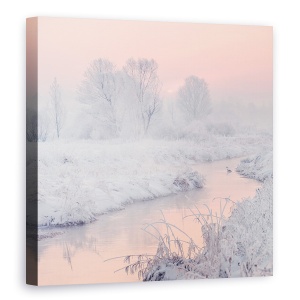 Tablou canvas - Drumul Spre Soare, Peisaj, Lumina, Rasarit De Soare, Apa, Rau, 60 x 60 cm