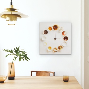 Tablou Canvas - Este Intotdeauna Timp De Cafea, Alb, Natura Moarta, Fierbinte, 90 x 90 cm - Img 4