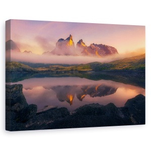 Tablou canvas - Eternitate, Peisaj, Munte, Patagonia, Rasarit De Soare, 60 x 90 cm