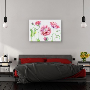 Tablou canvas - Fancy, Natura moarta, Ornamental, Roz, 80 x 120 cm - Img 3