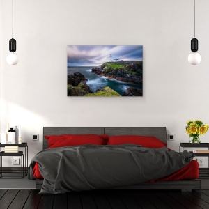 Tablou canvas - Farul Fanad, Far, Arhitectura, Marina, Turn, Casa, 80 x 120 cm - Img 3